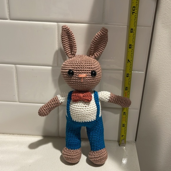 Handcrafted Bunny Doll Amigurumi Spring Easter Kids Toy Figure - Picture 7 of 8